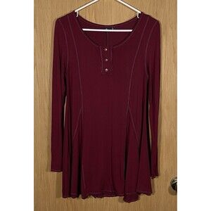 Modcloth Au Fond Burgundy Tunic Renaissance Coquette Romantic Women's Sz Sm
